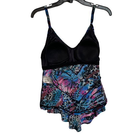 Magicsuit Social Butterfly Rita Top Blue/Multi 10 retail $126 - Picture 4 of 12